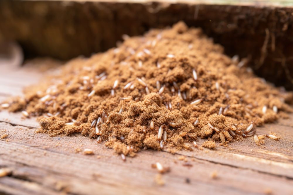 What do termite droppings look like?